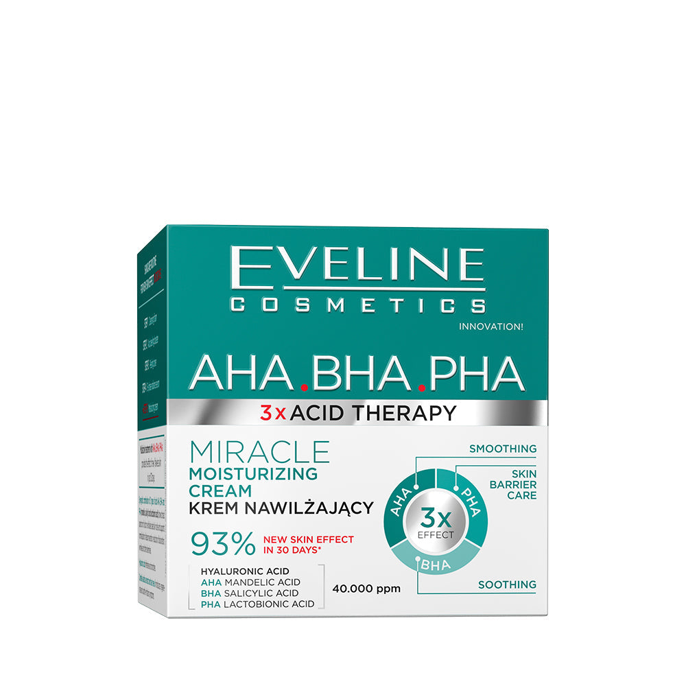 Eveline 3X Acid Therapy AHA BHA PHA Miracle Moisturizing Cream 50ml-1