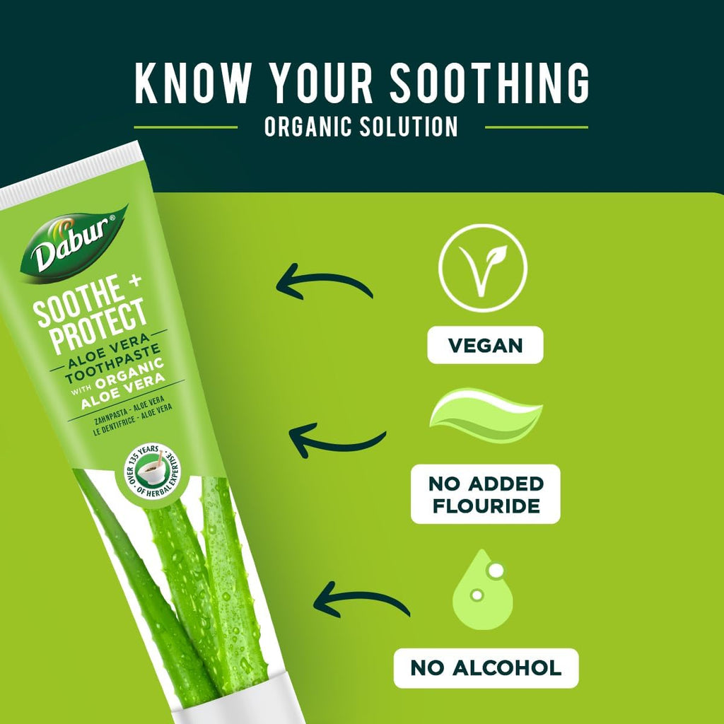 Dabur Soothe Protect Aloe Vera Toothpaste 100ml-1