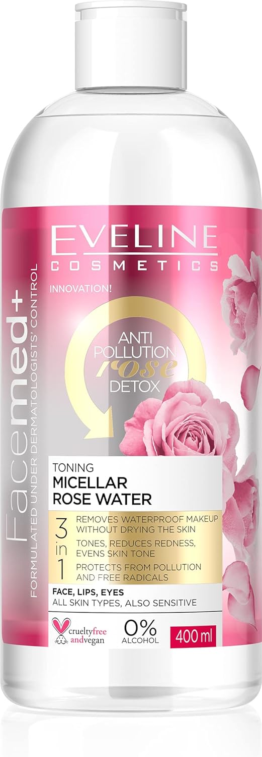 Eveline Facemed Detox Toning Micellar Rose Water 400ml-0
