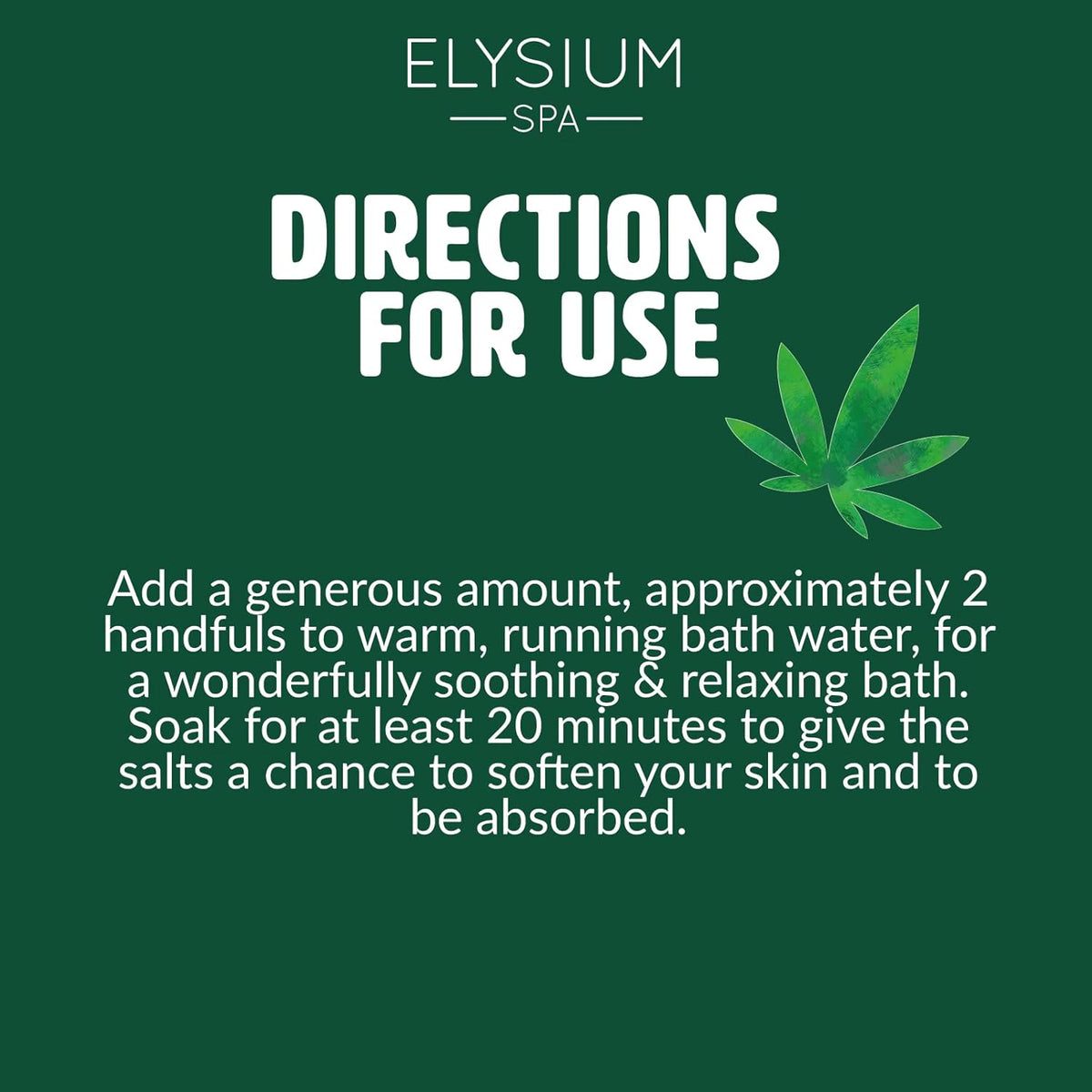Elysium Spa Muscle And Back Soak Bath Salts With Natural Hemp Oil 450g-1