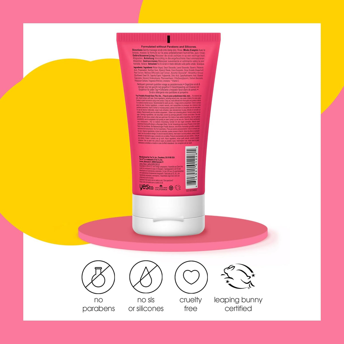 Yes To Grapefruit Vitamin C Glow Boosting Daily Facial Scrub 113g