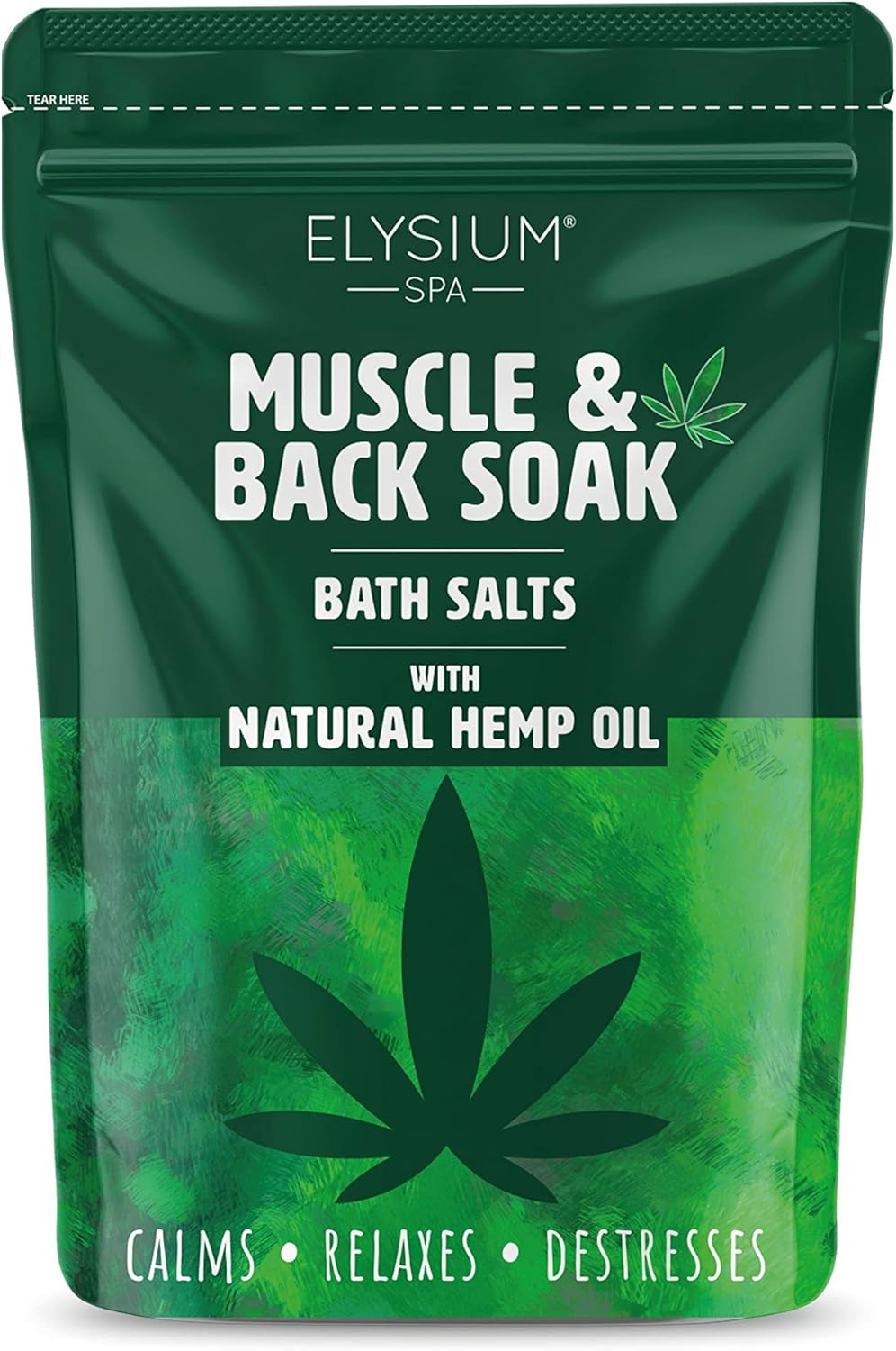 Elysium Spa Muscle And Back Soak Bath Salts With Natural Hemp Oil 450g-0
