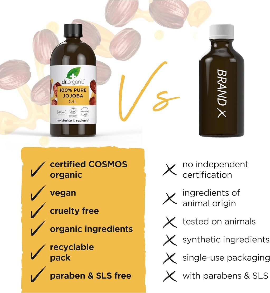 Dr Organic Moisturise And Replenish Pure Jojoba Oil 100ml