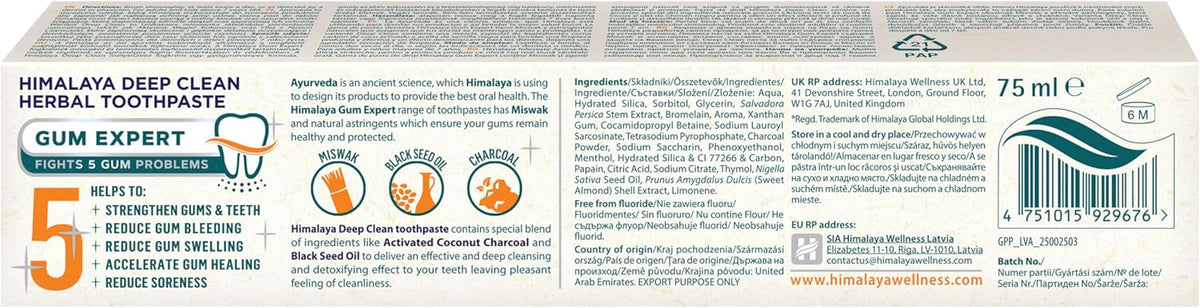 Himalaya Gum Expert Deep Clean Herbal Toothpaste 75ml-1
