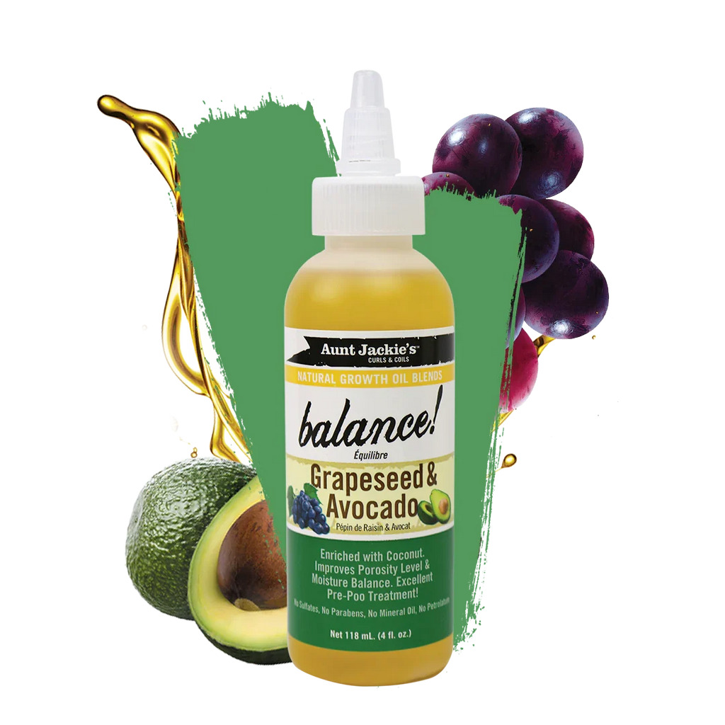 Aunt Jackie's Natural Growth Oil Moisture Balance Grapeseed & Avocado Oil - 118ml-1