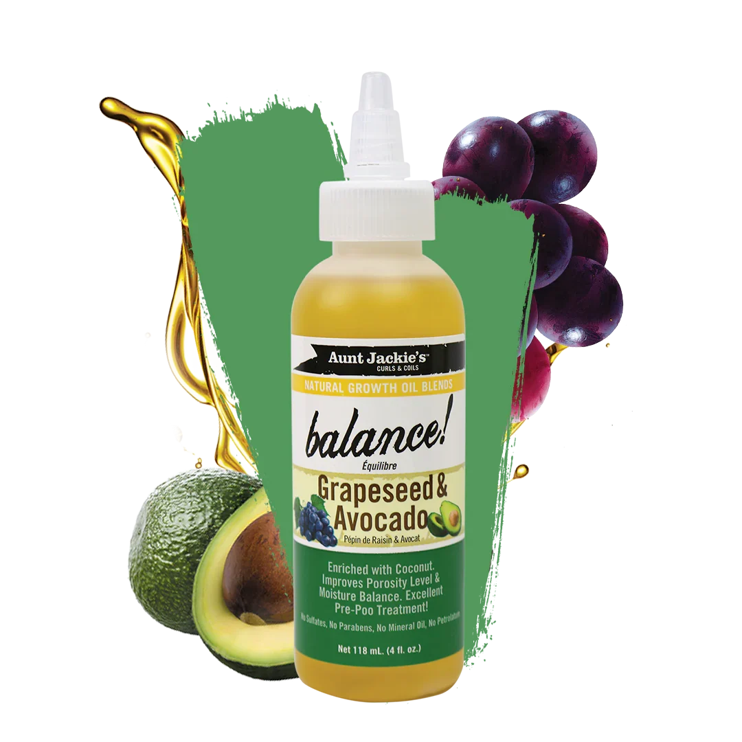 Aunt Jackie's Natural Growth Oil Moisture Balance Grapeseed & Avocado Oil - 118ml-1