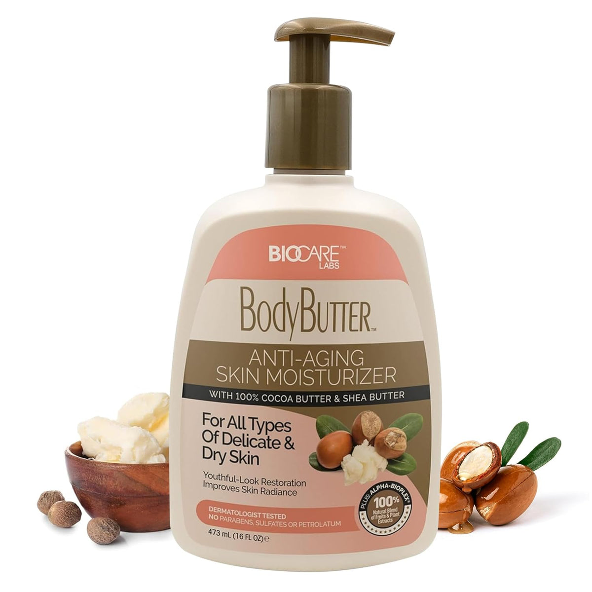 BioCare Body Butter With Cocoa And Shea Butter Anti Aging Pump Lotion 473ml-0