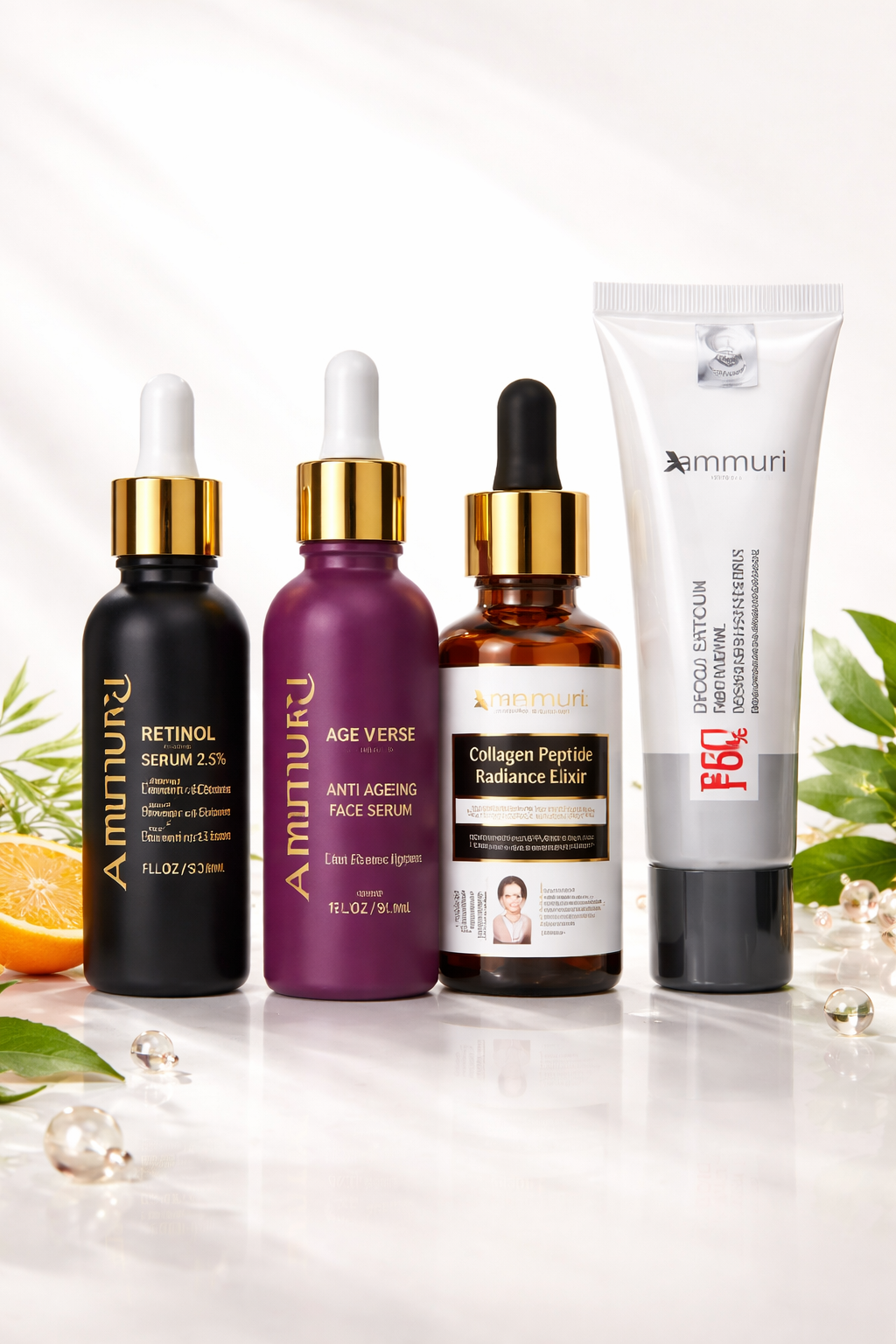 Anti-Ageing Set – Retinol Collagen Serum & SPF 50 Cream | Ammuri-0