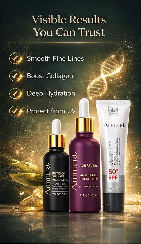 Anti-Ageing Set – Retinol Collagen Serum & SPF 50 Cream | Ammuri-3