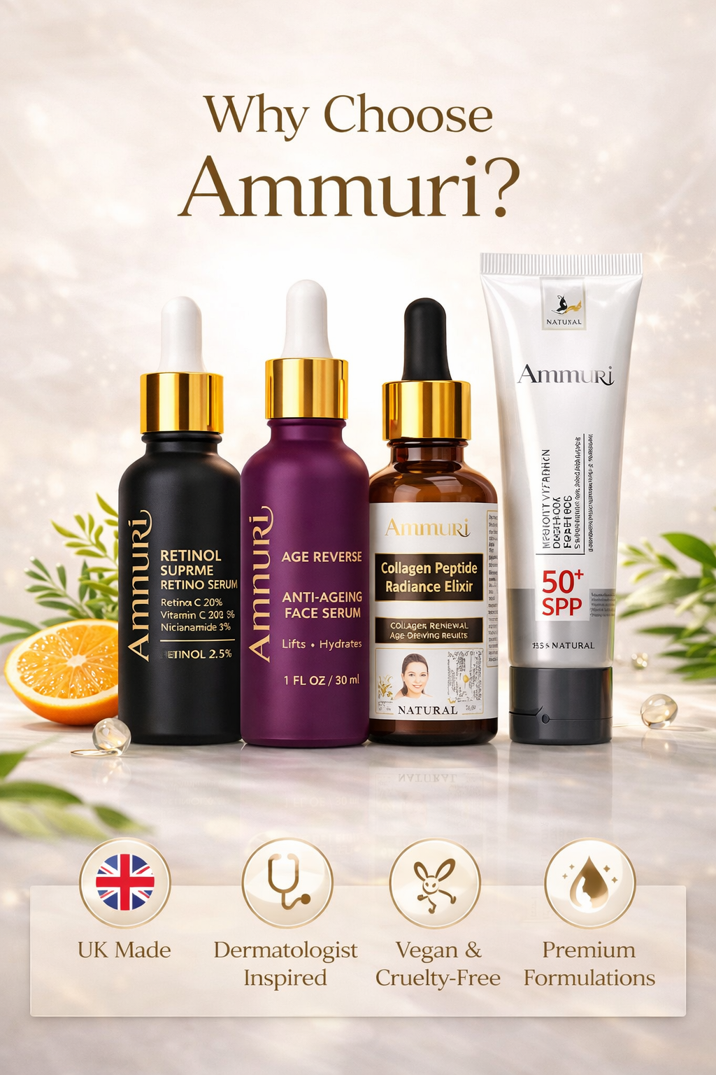 Anti-Ageing Set – Retinol Collagen Serum & SPF 50 Cream | Ammuri-1
