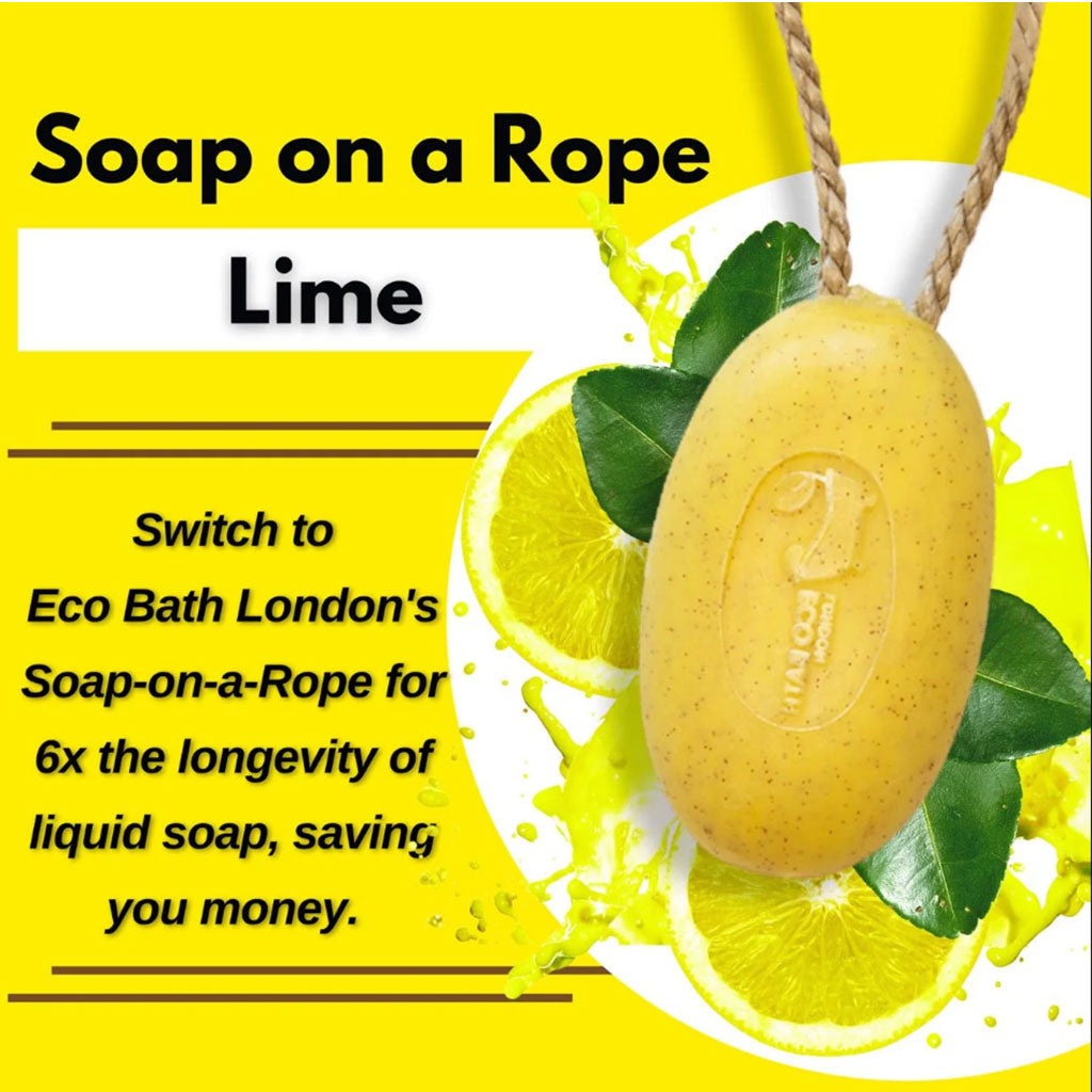 Eco Bath London Soap On A Rope Lime-2