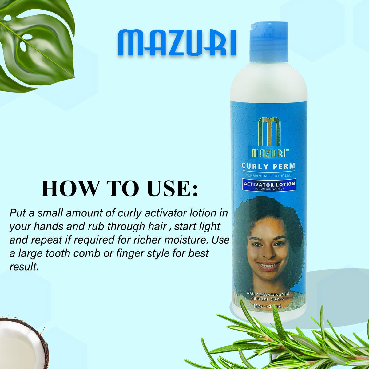 Mazuri Curly Perm Activator Lotion 355ml-2