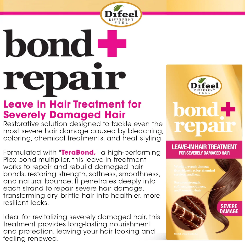 Difeel Bond & Repair Leave-In Hair Treatment 6oz-2