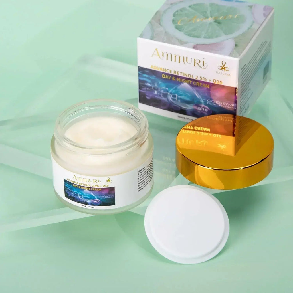 Q10 Face Cream & Retinol 2.5% Night Cream Set | Ammuri