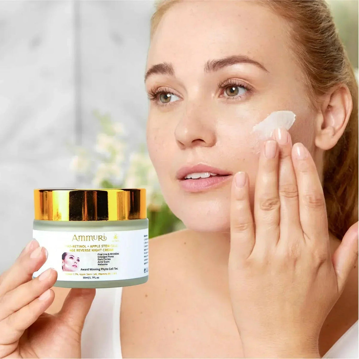 Retinol & Apple Stem Cell Face Cream for Fine Lines (50ml) | Ammuri-4