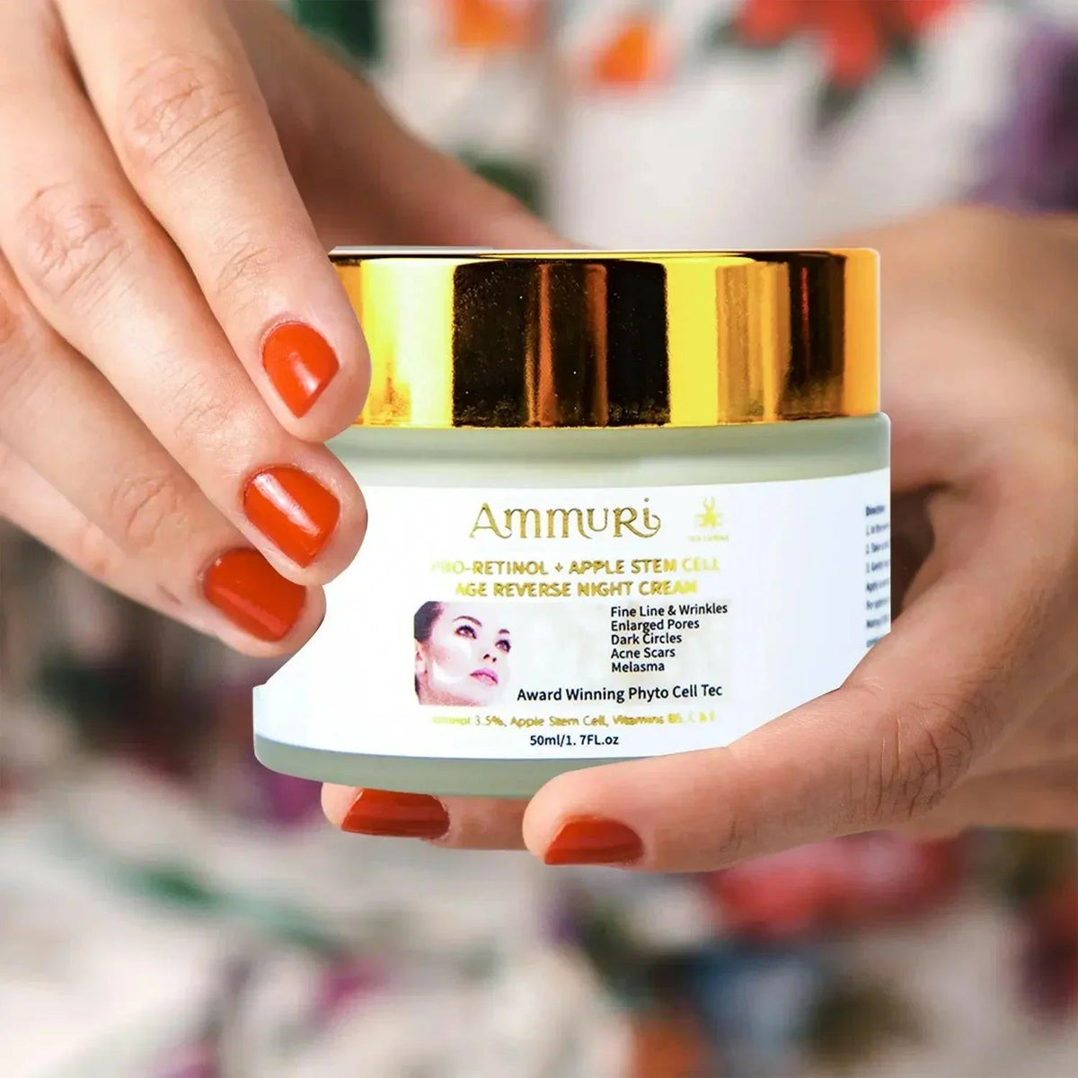 Retinol & Apple Stem Cell Face Cream for Fine Lines (50ml) | Ammuri-1