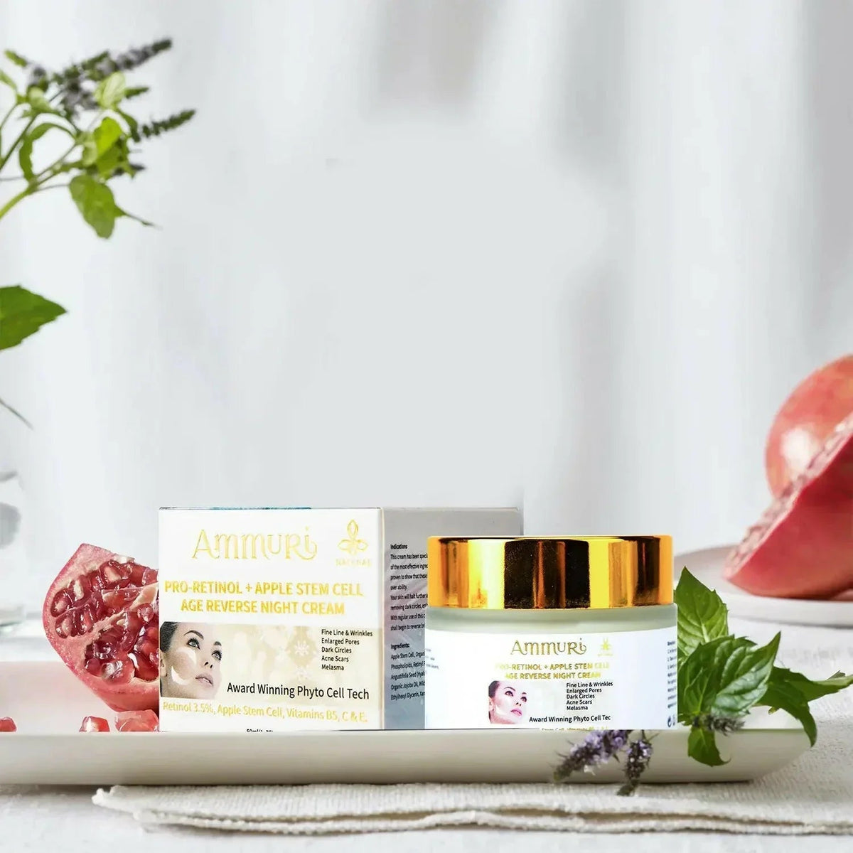 Retinol & Apple Stem Cell Face Cream for Fine Lines (50ml) | Ammuri-2