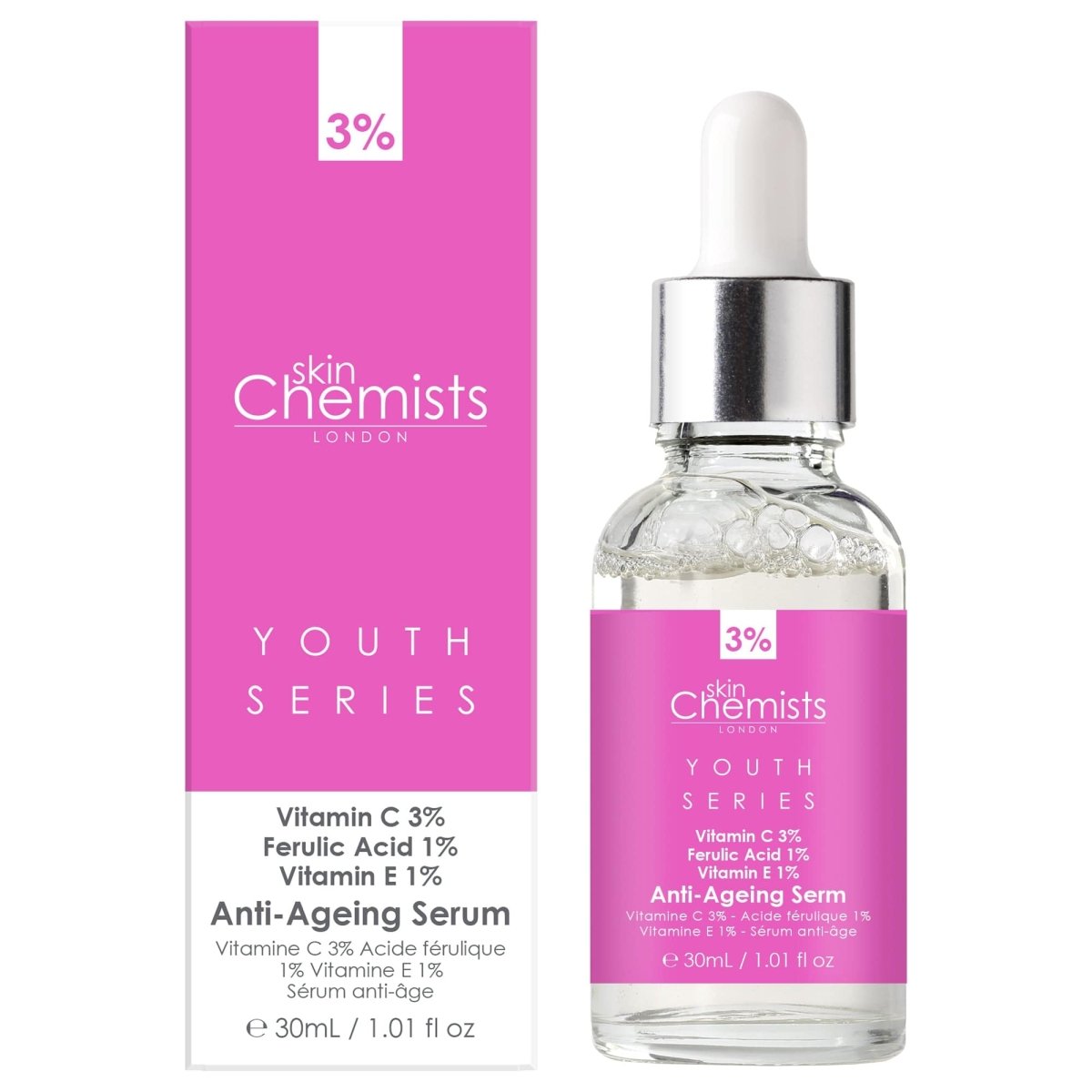Anti-Ageing Serum Vitamin C 3%, Ferulic Acid 1%, Vitamin E 1% 30ml-0