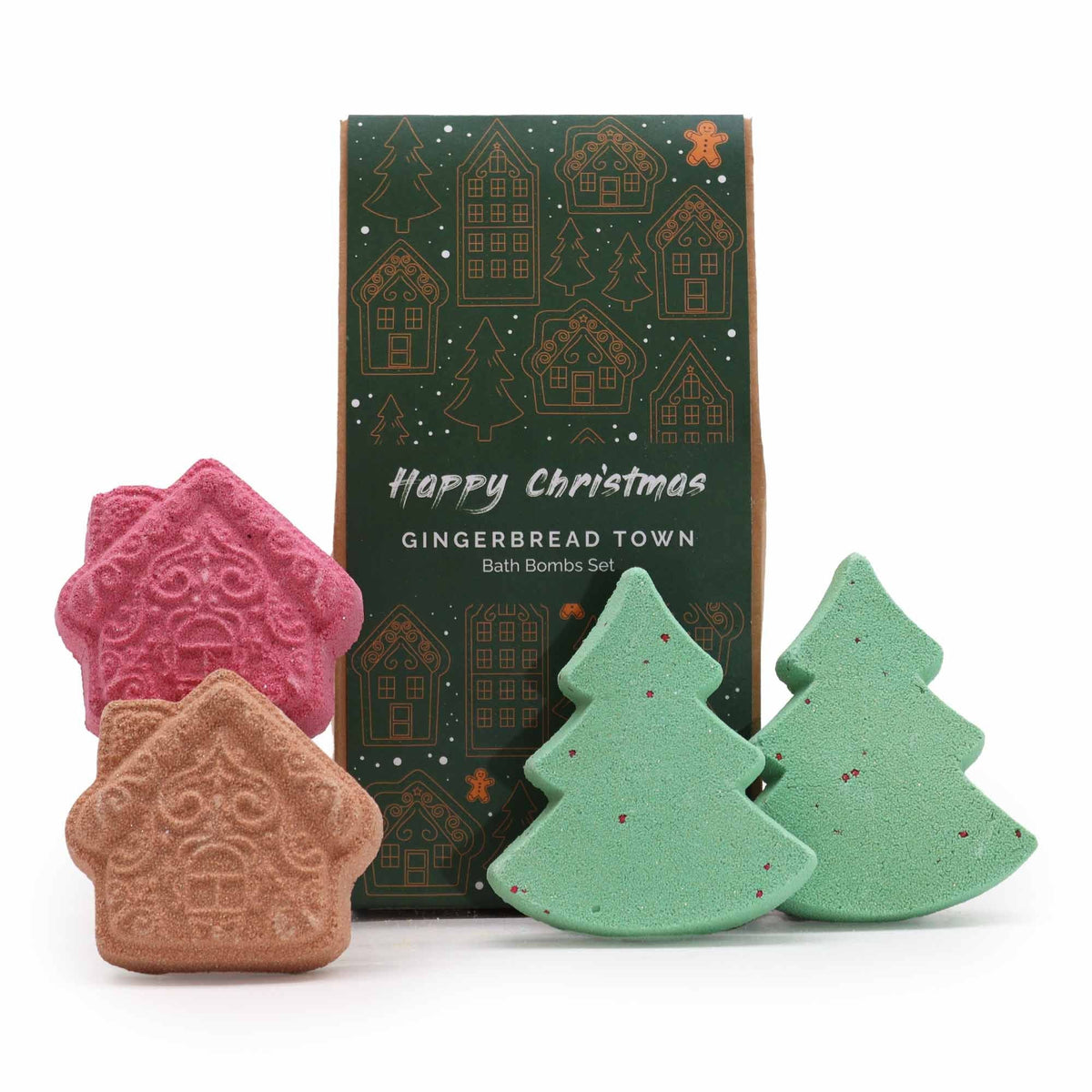 Gingerbread Town Christmas Bath Bomb Gift Pack-0