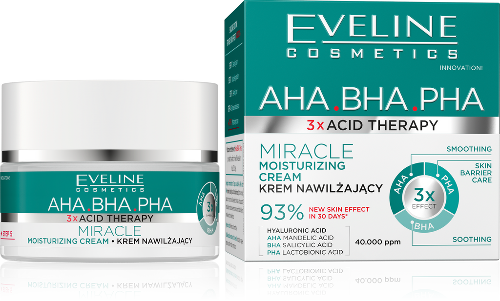 Eveline 3X Acid Therapy AHA BHA PHA Miracle Moisturizing Cream 50ml-0