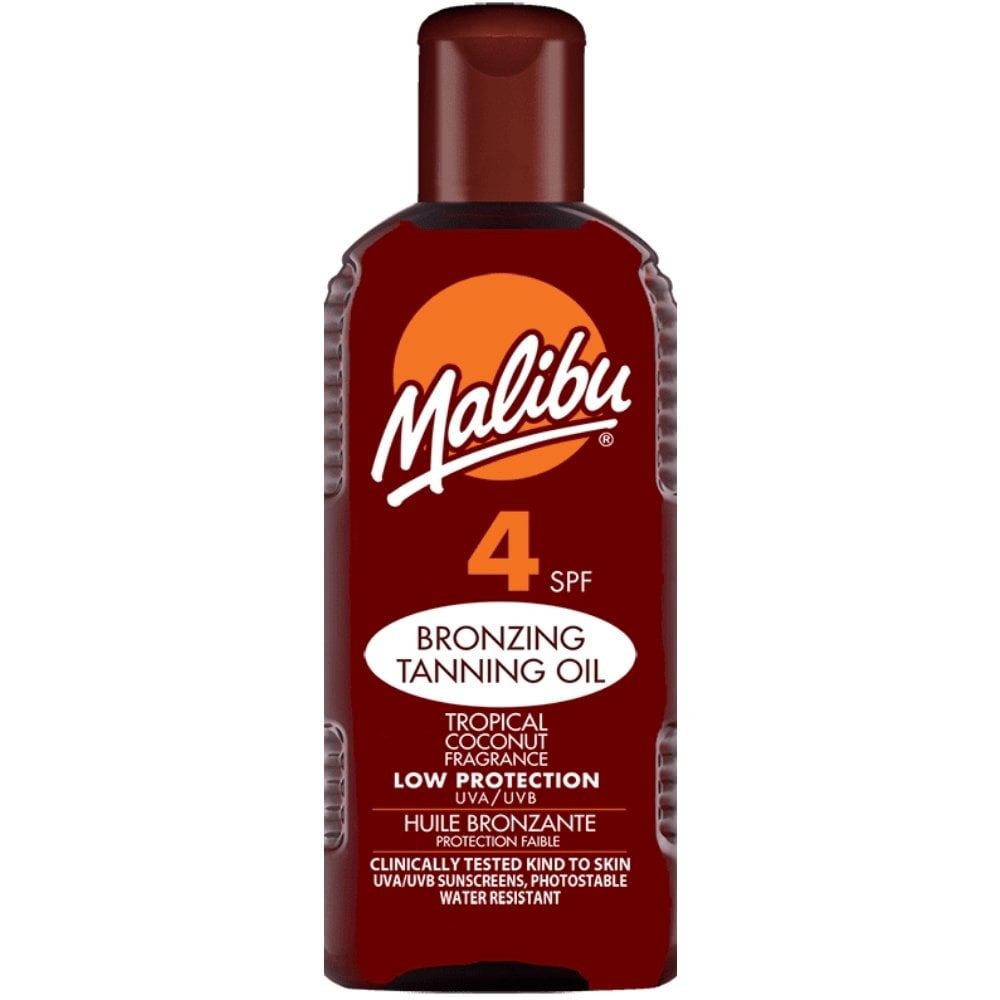 Malibu Bronzing Tanning Oil Tropical Coconut Fragrance SPF4 100ml / 200ml