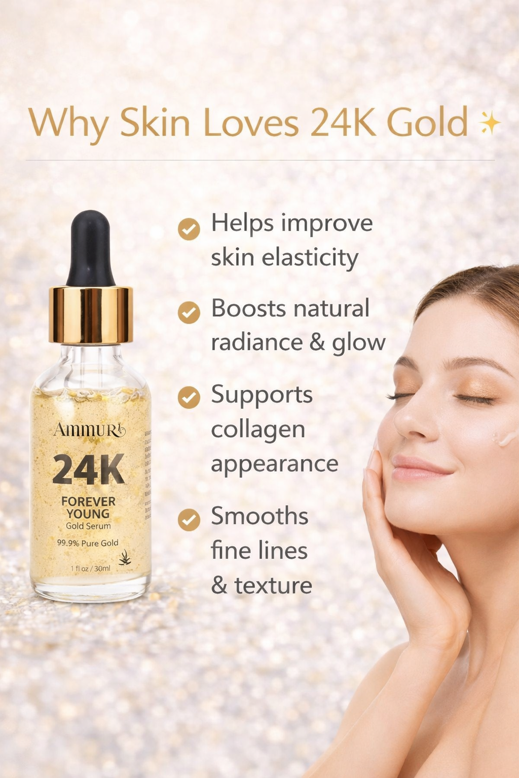24K Gold Face Serum | Ammuri