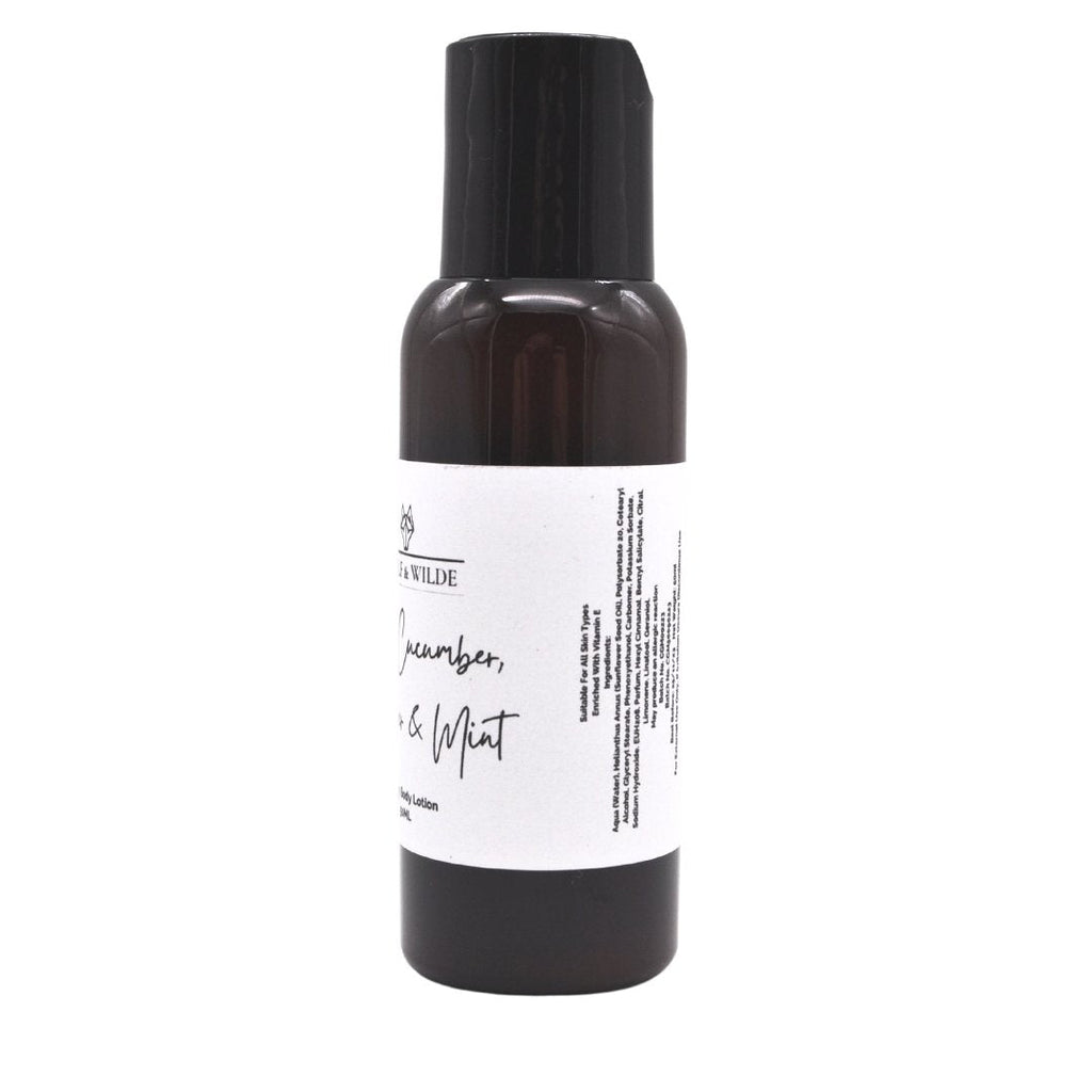 Wilde Cucumber, Ginger & Mint Travel Size Luxury Body Lotion 50ML-1