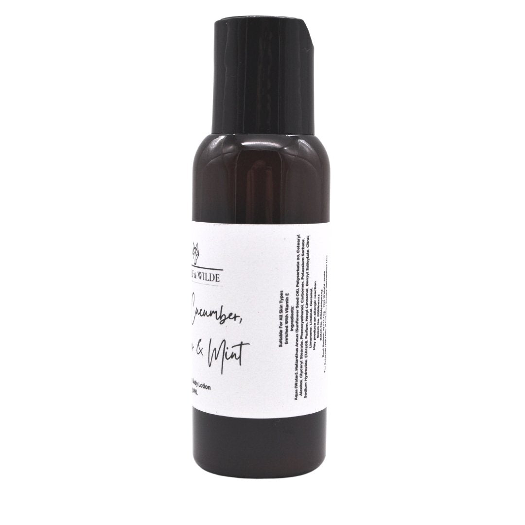 Wilde Cucumber, Ginger & Mint Travel Size Luxury Body Lotion 50ML-1